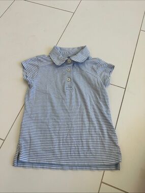 Renwick Girls' Light Blue & White Striped Polo Dress Top 4:5
